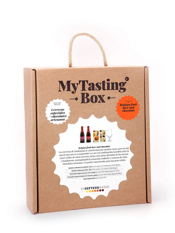 Belgian fruit beer and chocolate, pack gourmet cerveza y dulce - Escerveza
