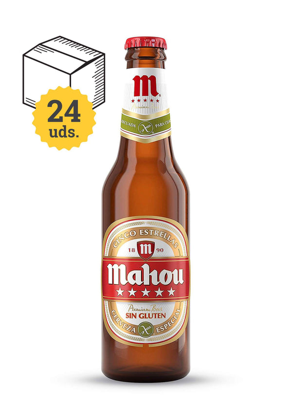 Mahou 5 Estrellas Sin Gluten 33 cl - Escerveza