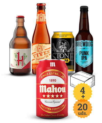 Mahou 5 Estrellas + IPAs del mundo - Escerveza