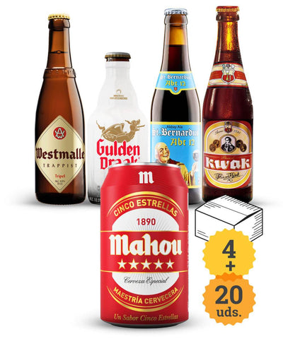 Mahou 5 Estrellas + Descubrimientos belgas - Escerveza