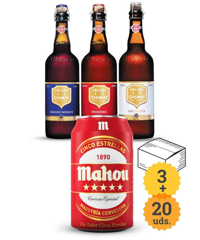 Mahou 5 Estrellas + Momento Gourmet de Abadía - Escerveza