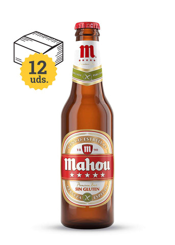 Mahou 5 Estrellas Sin Gluten 33 cl - Escerveza