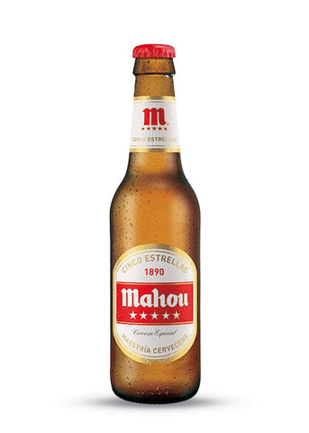 Mahou 5 Estrellas, botella 33 cl. 33 cl - Escerveza